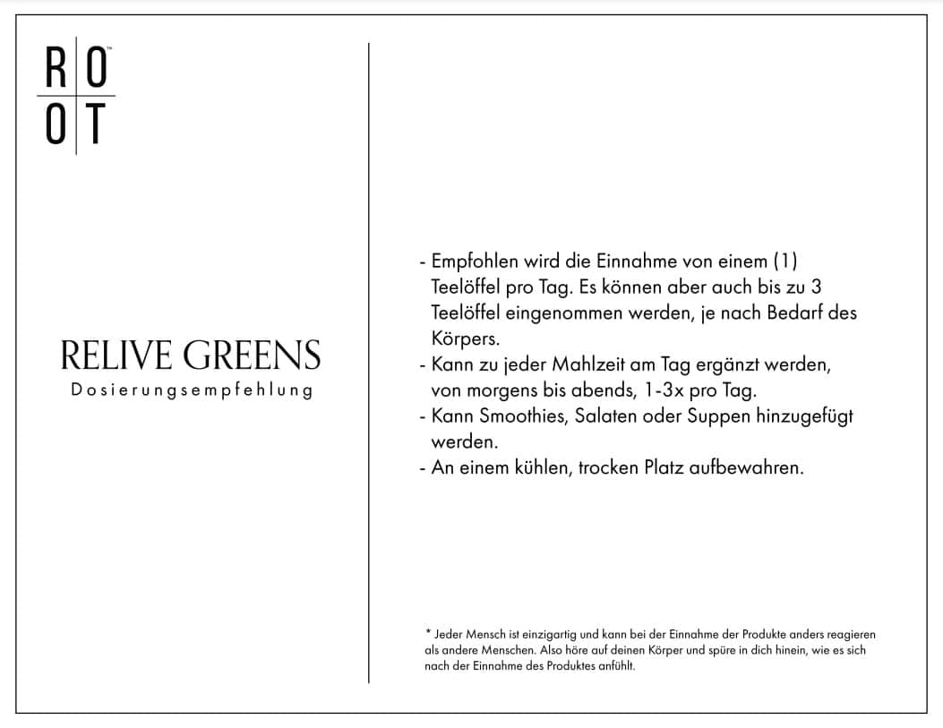 ROOT ReLive Greens