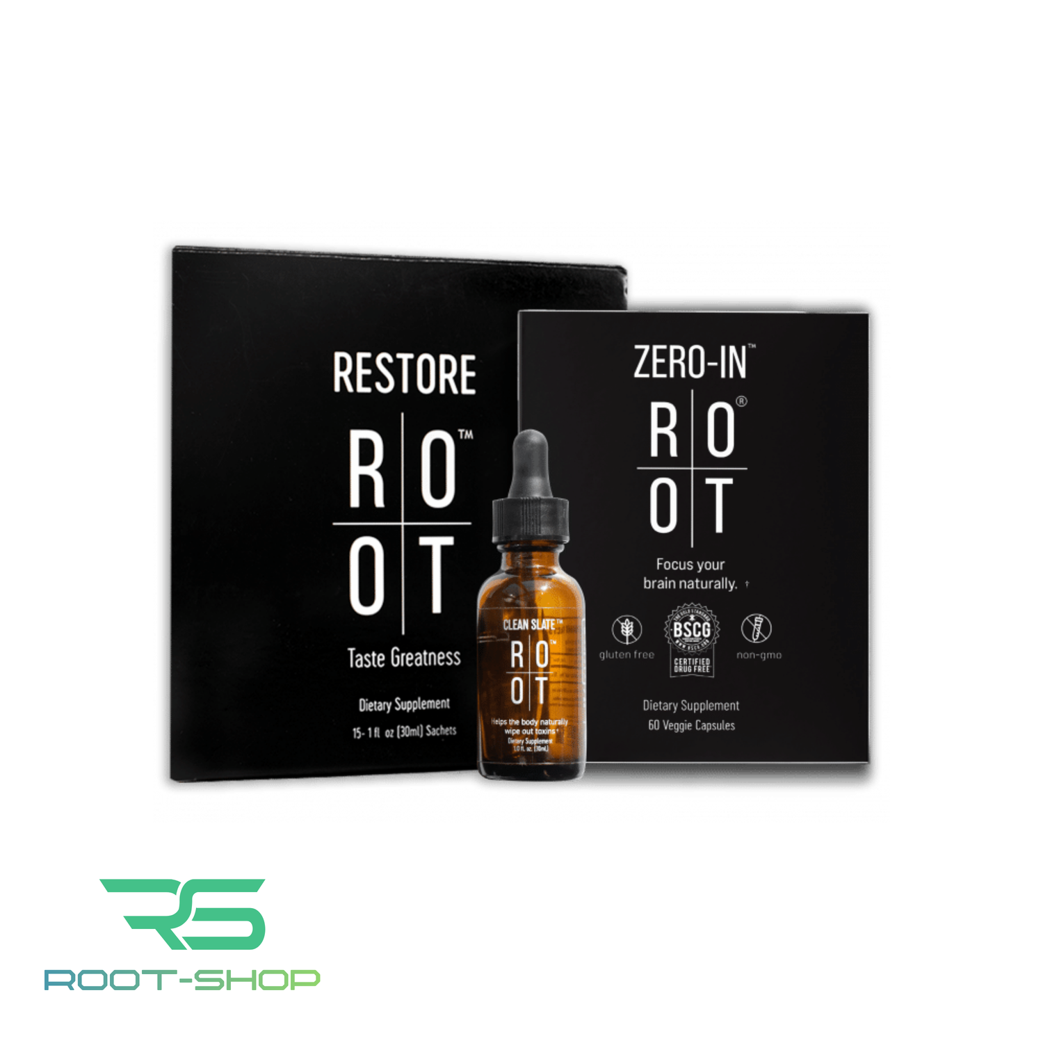 ROOT Trinity Pack | 1x Clean Slate + 1x Zero-In + 1x Restore